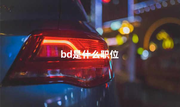 bd是什么职位