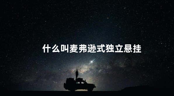 什么叫麦弗逊式独立悬挂