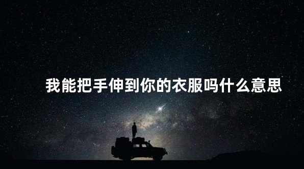 我能把手伸到你的衣服吗什么意思